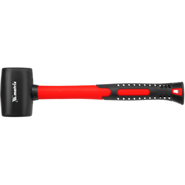 Киянка резиновая 225 г черная резина фибергласовая рукоятка Matrix 11175
