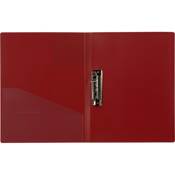Папка с зажимом Комус Шелк красная