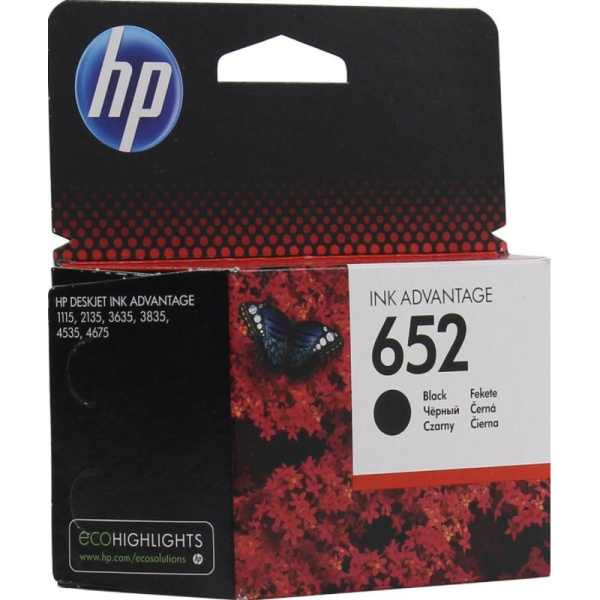 Картридж струйный HP 652 F6V25AE чер. для DJ 2135/3635/3775/3785/3835