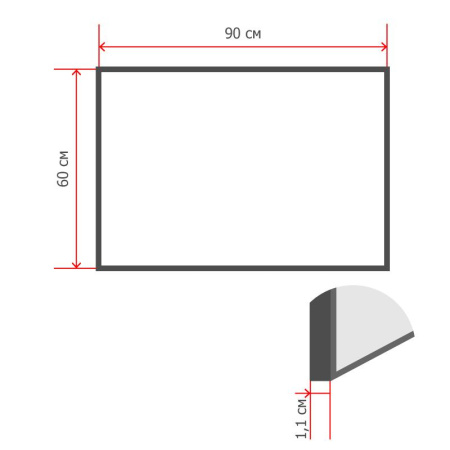 Доска пробковая 60х90 алюмин. рама ATTACHE