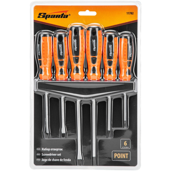 Набор отверток  Point , CrV SPARTA (11782)