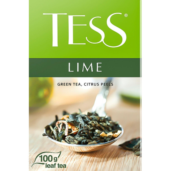 Чай Tess Lime листовой зеленый с добавками,100г 0590-15