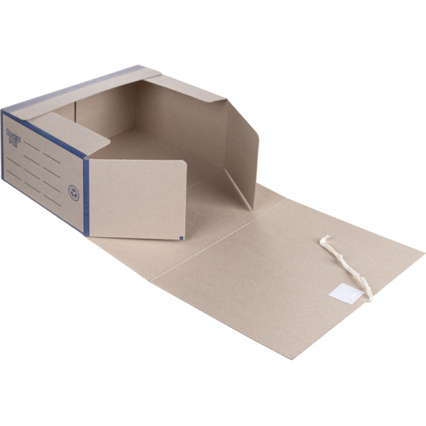 Короб архивный на завязках 150 мм,син