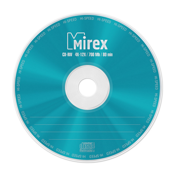 Носители информации CD-RW, 4x-12x, Mirex, Bulk/50, UL121002A8T