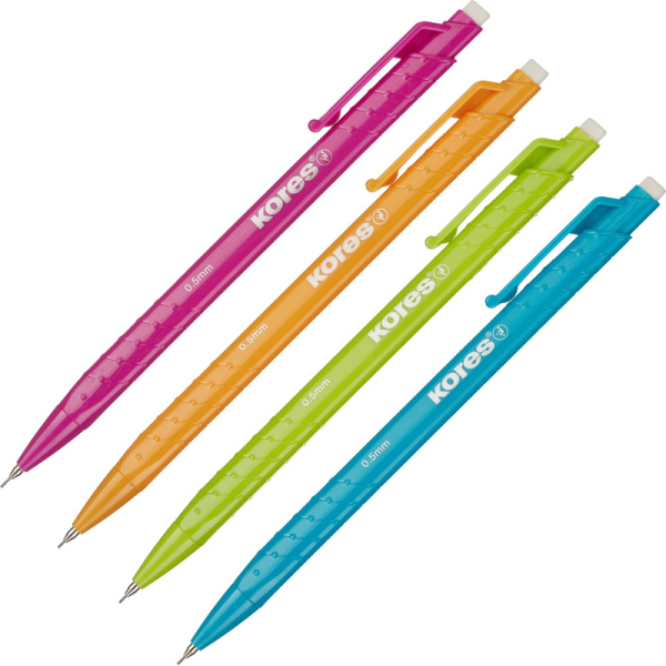 Карандаш механический KORES цвет в ассортименте 0,5 мм с ластиком 99152