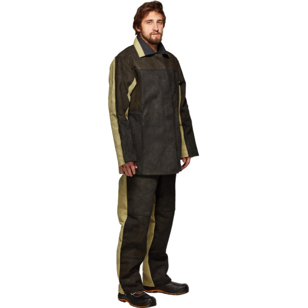 Костюм сварщика брезент+спилок кур/брюки (модель КС09) (р.60-62) 170-176