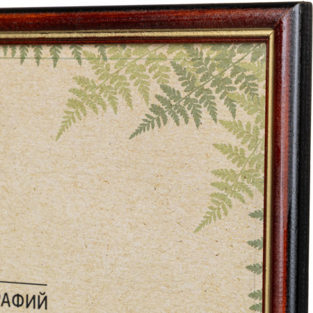 Рамка А4(21х30)ATTACHE коньяк+золото+лак,деревян.б