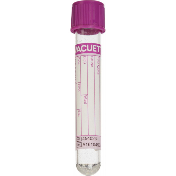 Вакуумные пробирки с ЭДТА-К2 4 мл д/гематологии VACUETTE 454023 50шт/уп
