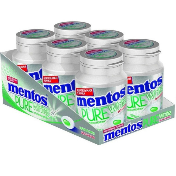 Жевательная резинка Mentos Pure Fresh Нежная Мята, 54г