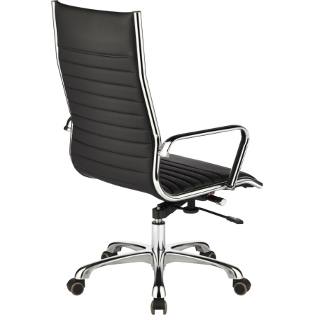 Кресло BN_Jl_Руководителя EChair-704 TL кожа черная, хром