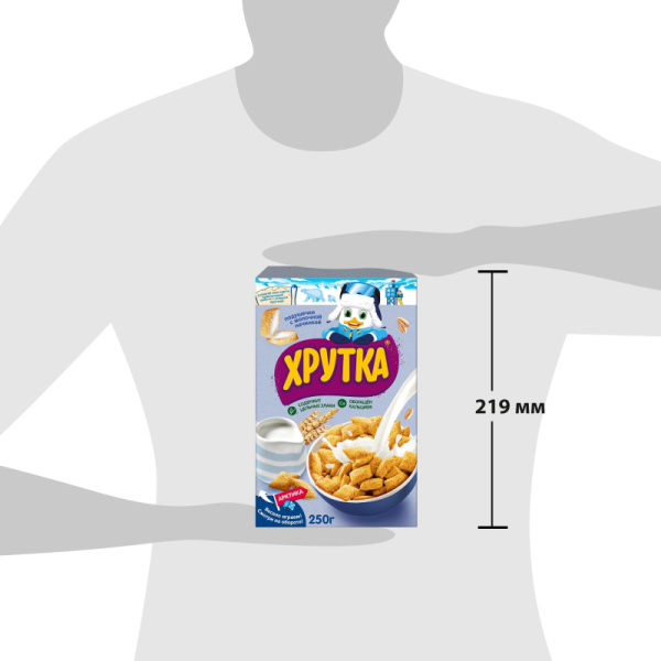 Подушечки Хрутка хрустящие мультизлаковые с молочной начинкой, 250г