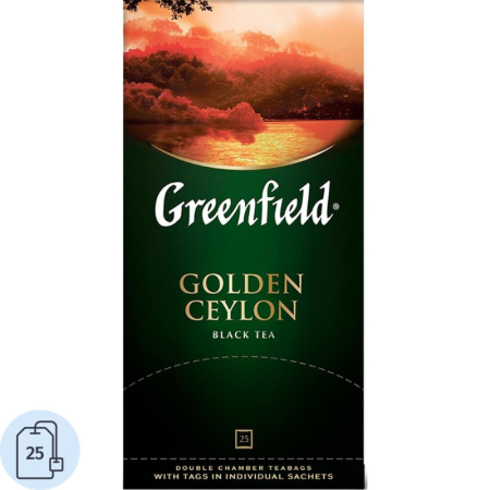 Чай Greenfield Golden Ceylon черный фольгир.25пак/уп 0352-10