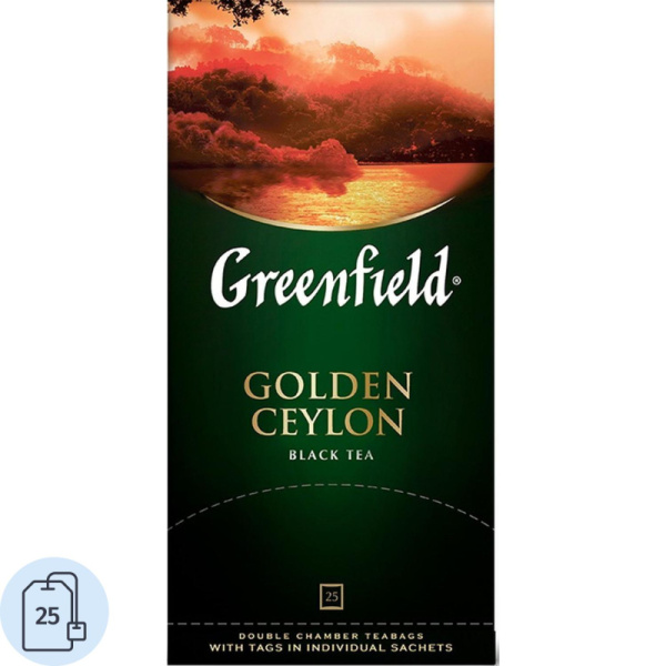 Чай Greenfield Golden Ceylon черный фольгир.25пак/уп 0352-10