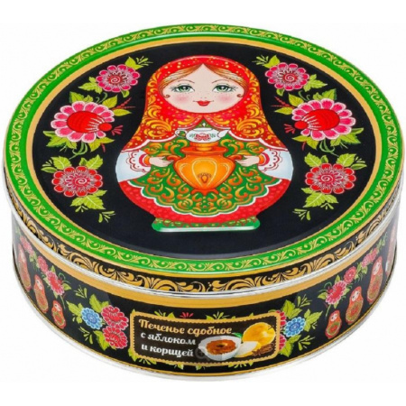 Печенье Сладкая Сказка сдоб.Матрешка яблоко с корицей в ассортименте, 400 г