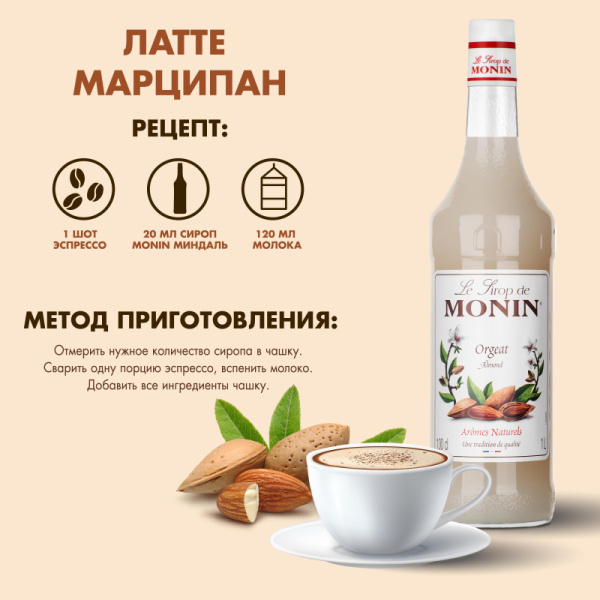 Сироп Миндаль Monin 1л