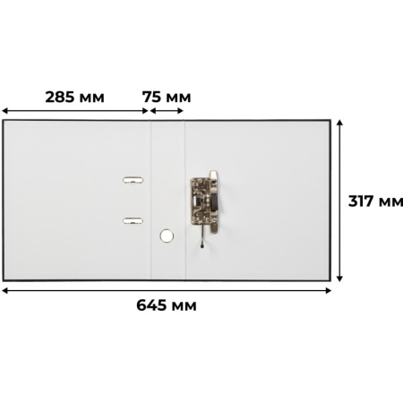Папка-регистратор Attache Economy, 75мм, 10шт/уп, черный,ПБП1,карм.кор