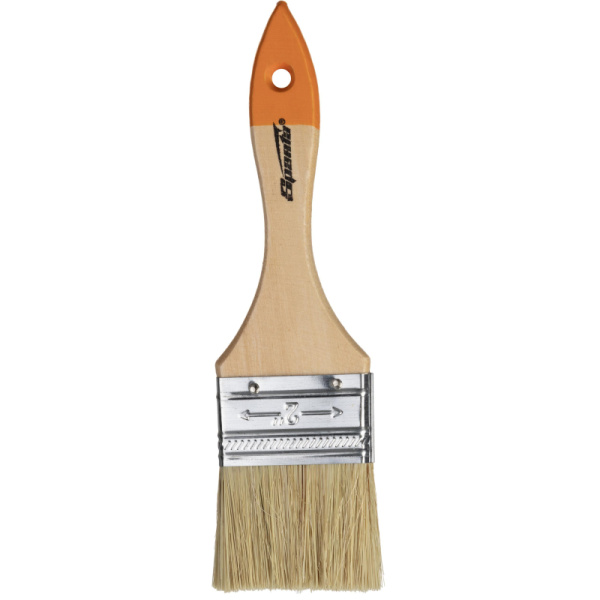 Кисть плоская Slimline 50 мм,натур. щетина,деревянная ручка//Sparta(824305)