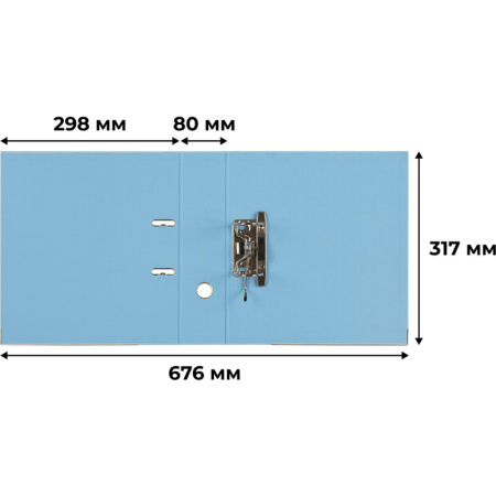 Папка-регистратор Attache Bright colours 80 мм мет. уг. голуб,ПБП2,карм.кор