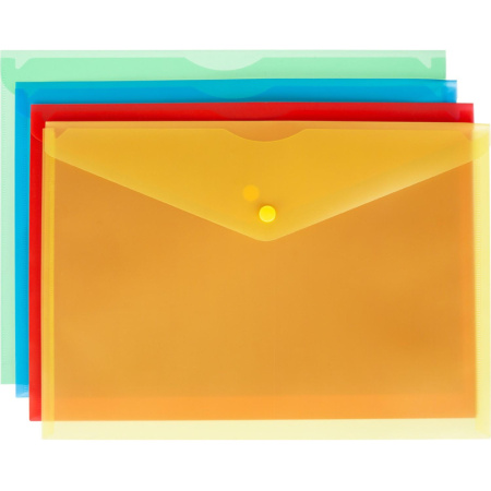 Папка-конверт на кнопке Attache Fantasy А4 в уп.8шт в асс.