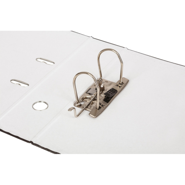 Папка-регистратор мрамор ,80 мм Элементари, б/мет уголков,бум./бум.,черн