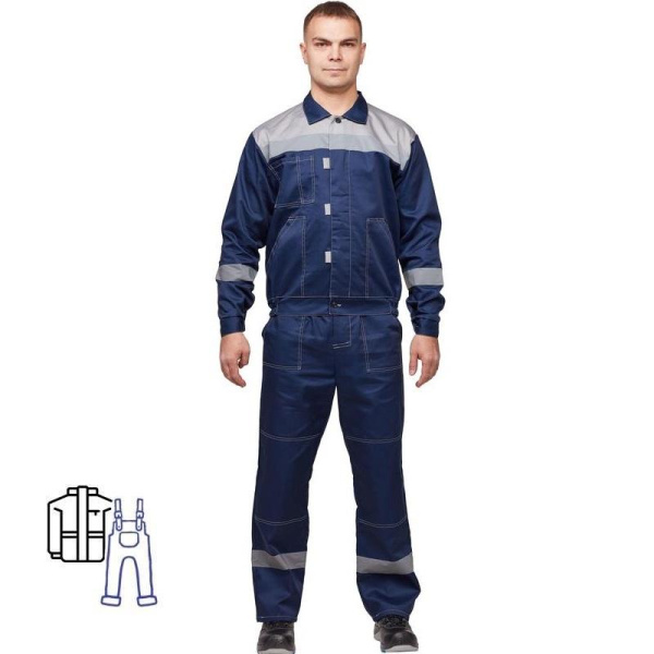 Костюм рабочий летний муж. л20-КПК синий/сер (р.60-62) 158-164 (Арсенал-СП)