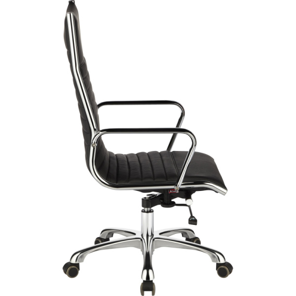 Кресло BN_Jl_Руководителя EChair-704 TL кожа черная, хром