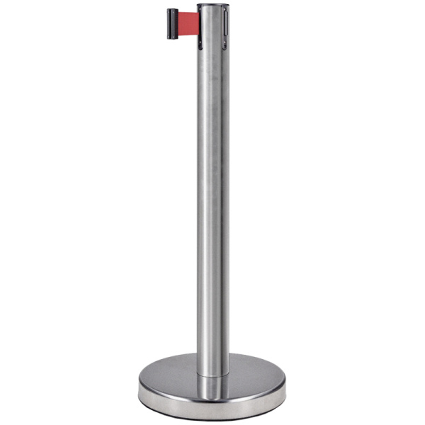 Стойка ограждения TEH_BSLN-226323 шлиф стойка с вытяж.лентой L-3 м красный