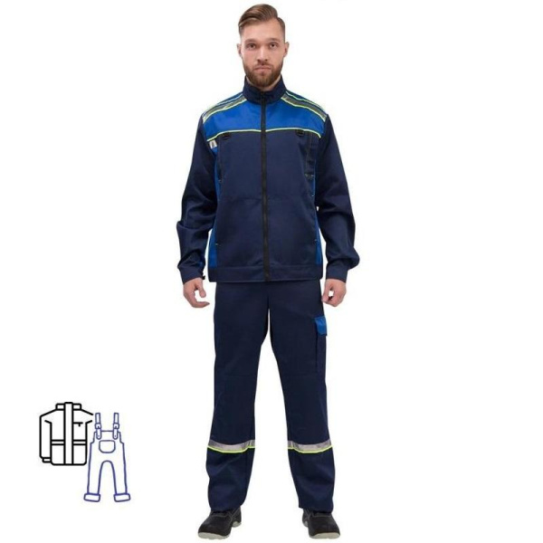 Костюм рабочий летний муж. л26-КПК син/вас (р.64-66) 182-188