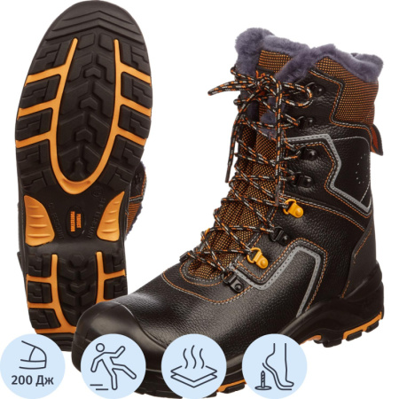 Ботинки с высоким берцем PERFECT PROTECTION ПУ/НР с ПП+НМ+АС р.42 (111735)