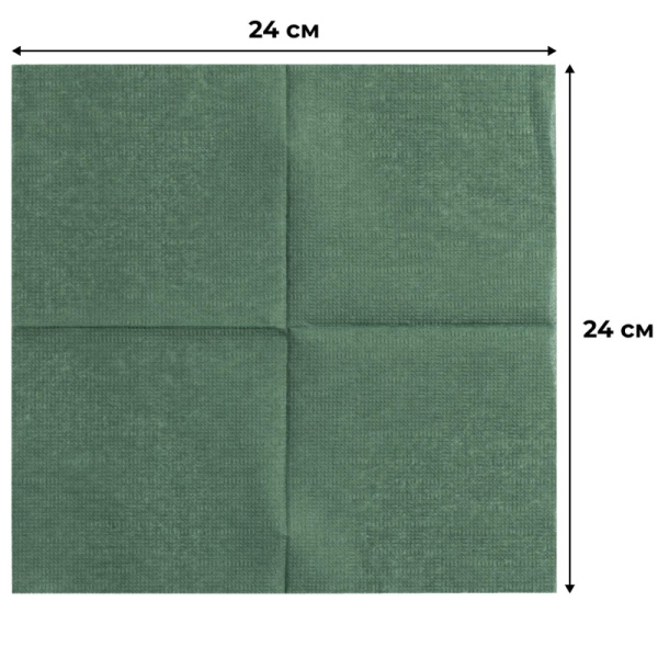 Салфетки бумажные Luscan Profi Pack 1сл24х24зеленые 400шт/уп