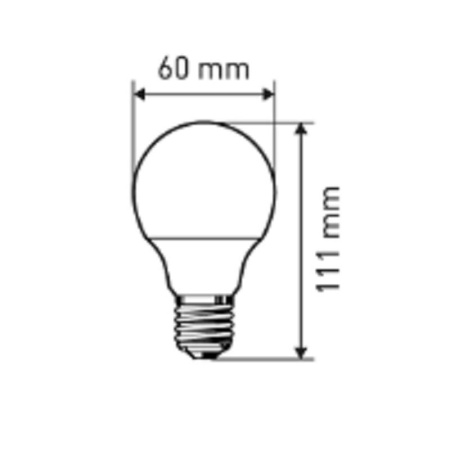 Лампа светодиодная Эра 13W E27 4000k нейт.бел. ст.колба LED A60-13W-840-E27