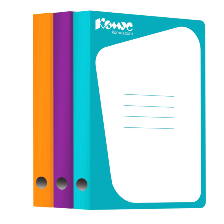 Скоросшиватель картонный Комус каширован.картон 30мм голубой