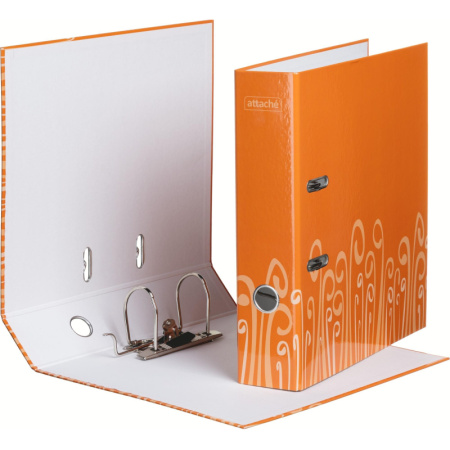 Папка-регистратор Attache Fantasy 75мм ламин.картон оранжевый,бум/лам.карт