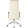 Кресло BN_Fc_Руководителя Echair-528 ML кожа белая, алюминий
