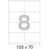 Этикетки самоклеящиеся 105х70 мм/8 шт. на листе А4 (100 л