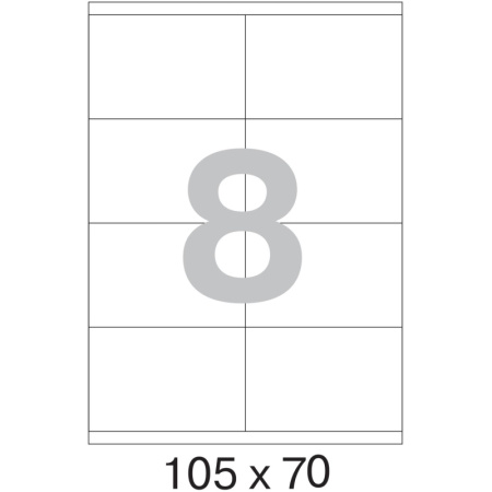 Этикетки самоклеящиеся 105х70 мм/8 шт. на листе А4 (100 л
