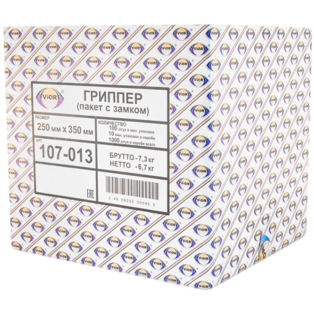 Пакет с замком (Zip Lock) 25x35 см., 35мкм, 100 шт/ ЭКОНОМ