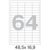 Этикетки самокл. ProMEGA Label BASIC 48,5х16,9 мм, 64 шт. на лист.А4 100л