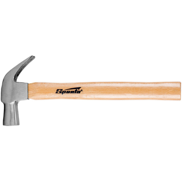 Молоток-гвоздодер 450 г 27 мм деревянная рукоятка Sparta 104205