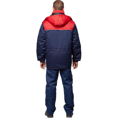Куртка рабочая зимняя муж з08-КУ,цв. син/крас (р.64-66) 170-176