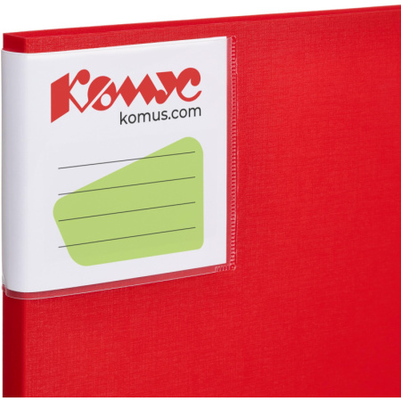 Папка с зажимом Комус Шелк красная