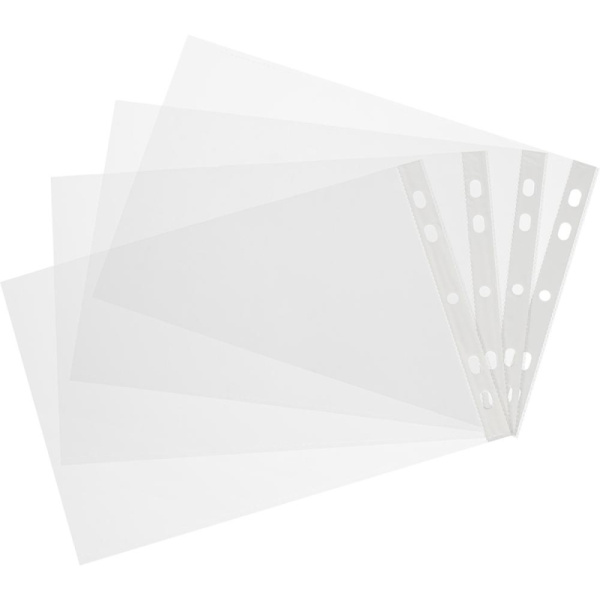 Файл-вкладыш Attache А5, 30 мкм прозрачный гладкий c перфорации 50 шт/ уп