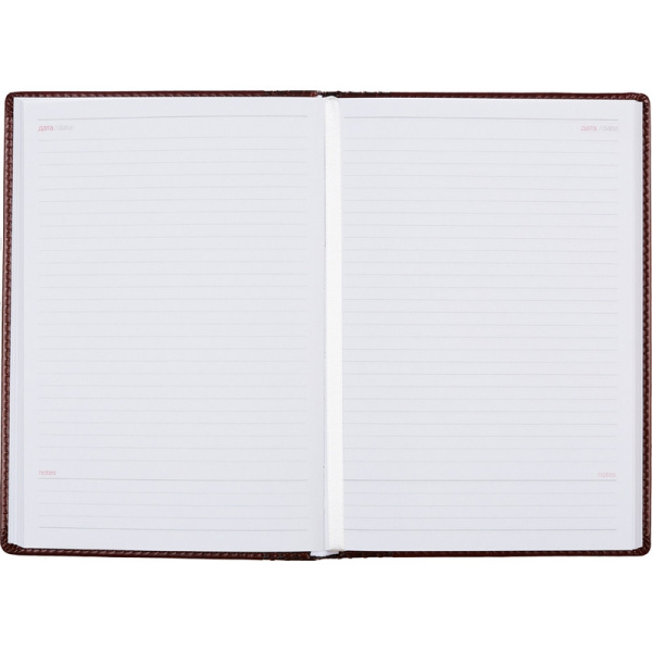Ежедневник недатированный корич, тв.пер, 140х200, 160л, Lozanna AZ052/brown