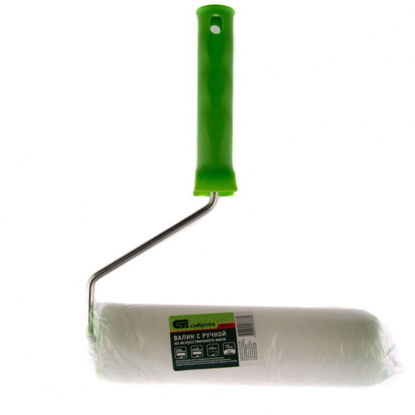 Валик с ручкой Сибртех 200 мм искусственный мех ворс 15 мм, 80113