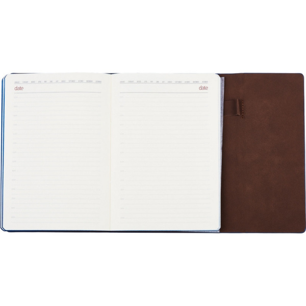 Ежедневник недатированный А5, 176л, с магн. клапаном, WALTZ, синий 3-543/01