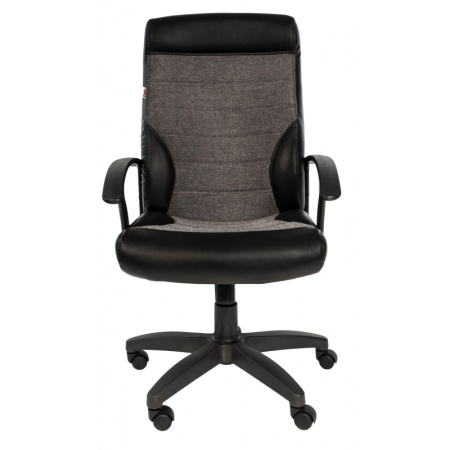 Кресло VT_EChair-639 TPU ткань/к/з серый/черный, пластик