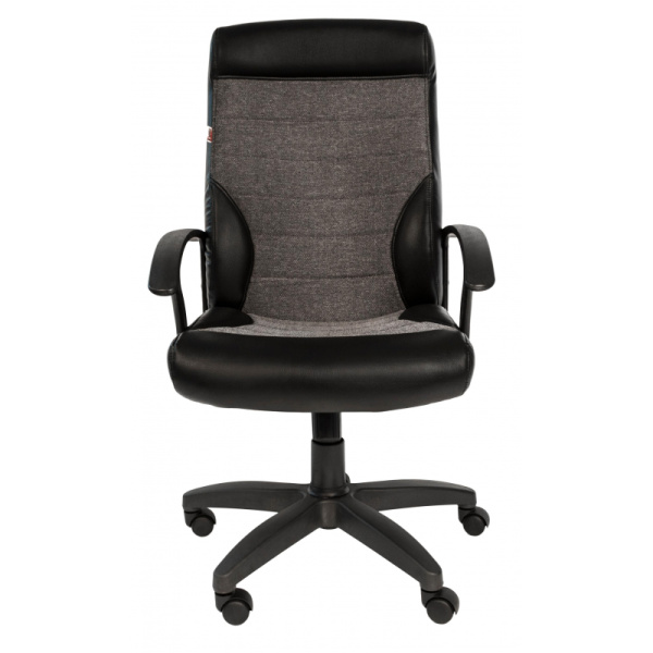 Кресло VT_EChair-639 TPU ткань/к/з серый/черный, пластик