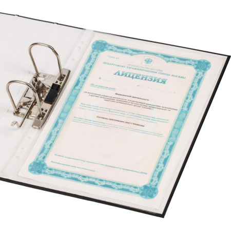 Папка-регистратор Attache Economy, 75мм,  черный, ПБП1, карм.кор