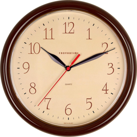 Часы настенные Troyka 21234287 круг., d245мм, плав.ход, пластик