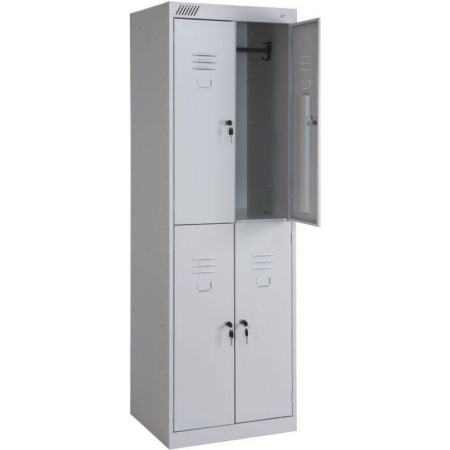 Шкаф для одежды металлический MZ_ШРК-24-600 2 секции,4 ячейки 600х500х